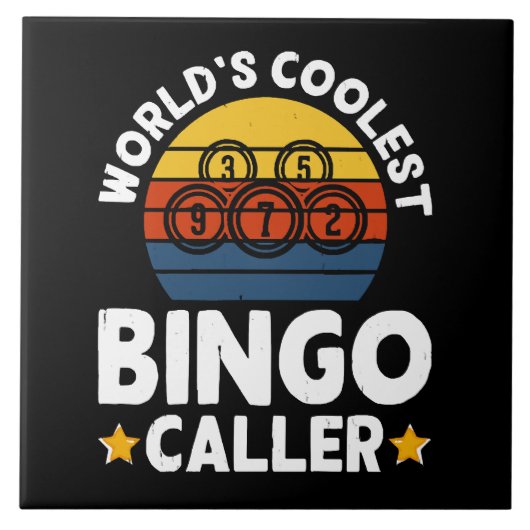 Mondiaal Beste Bingo Oproeper Tegeltje (Voorkant)