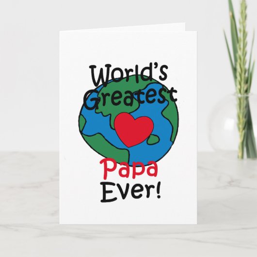 Mondiaal Beste Papa Hart Kaart (Voorkant)