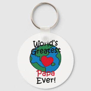 Mondiaal Beste Papa Hart Sleutelhanger