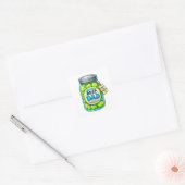 Mondiaal Beste Vader Grappige Scheet Pot Vierkante Sticker (Envelop)