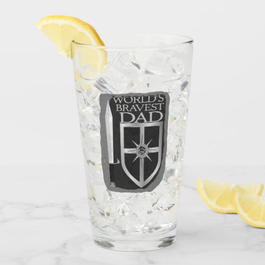 Mondiaal dapperste papa glas (Voorkant ijs)