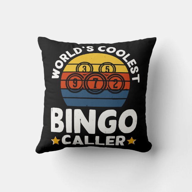 Mondiaal Koelste Bingo Caller Kussen (Achterkant)