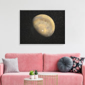 Mondiaal uitzicht van Mars Canvas Afdruk (Insitu (Woonkamer))