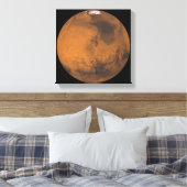 Mondiaal Uitzicht van Mars Canvas Afdruk (Insitu (Slaapkamer))