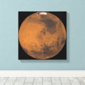 Mondiaal Uitzicht van Mars Canvas Afdruk (Insitu (Houten vloer))