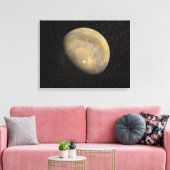 Mondiaal uitzicht van Mars Canvas Afdruk (Insitu (Woonkamer))