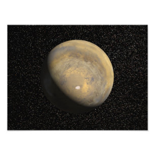 Mondiaal uitzicht van Mars Foto Afdruk