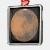 Mondiaal Uitzicht van Mars Metalen Ornament (Links)