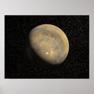 Mondiaal uitzicht van Mars Poster