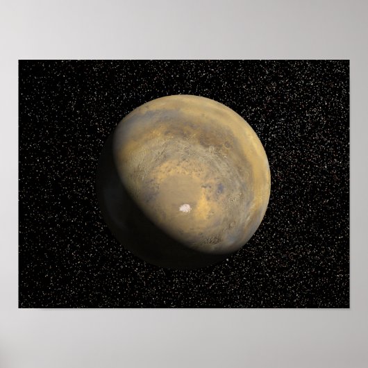 Mondiaal uitzicht van Mars Poster (Voorkant)