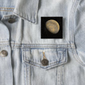Mondiaal uitzicht van Mars Vierkante Button 5,1 Cm (In situ)