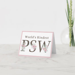 Mondiaal vriendelijkste PSW Bloemrijke Kerst Bedankkaart