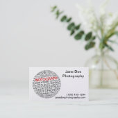 Mondiale fotografie visitekaartje (Staand voorkant)