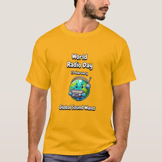 Mondiale geluidsgolven. t-shirt (Voorkant)