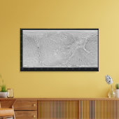 Mondiale kaart van Saturnus's maan Dione Canvas Afdruk (Insitu (Woonkamer))