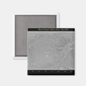 Mondiale kaart van Saturnus's maan Dione Magneet (Voorkant / Achterkant)