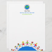 Mondiale Kinderen, Persoonlijk Briefhoofd (Voorkant / Achterkant)