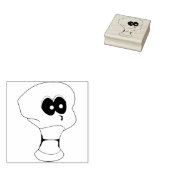 Mondiale tekenstempel voor schedel rubberstempel (Gestempeld)