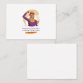 mondige vrouw die een hijab draagt visitekaartje (Voorkant / Achterkant)