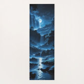 Mondnacht am Wasserfall Yogamat (Achterkant)