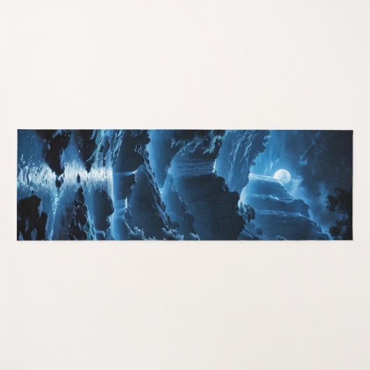 Mondnacht am Wasserfall Yogamat (Voorkant (horizontaal))