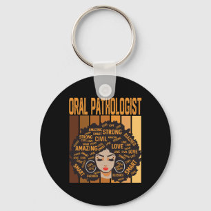 Mondpatholoog Mooie Black History Month Zwart Sleutelhanger