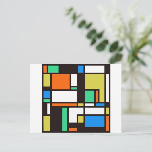 mondriaan3 briefkaart (Staand voorkant)