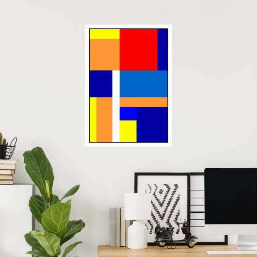 Mondriaan #10 poster (Thuiskantoor)