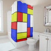 Mondriaan #19 douchegordijn (In situ)