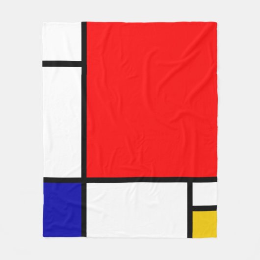 Mondriaan 1 fleece deken (Voorkant)