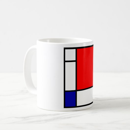 Mondriaan 1 koffiemok (Voorkant links)