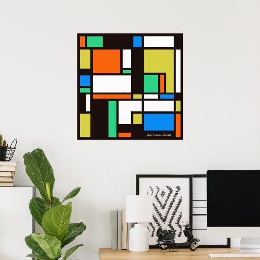 Mondriaan 1 poster (Thuiskantoor)