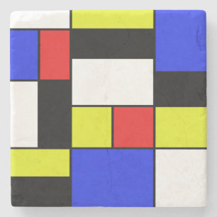 Mondriaan #20 stenen onderzetter