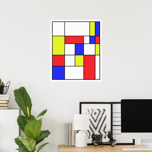 Mondriaan #23 poster (Thuiskantoor)