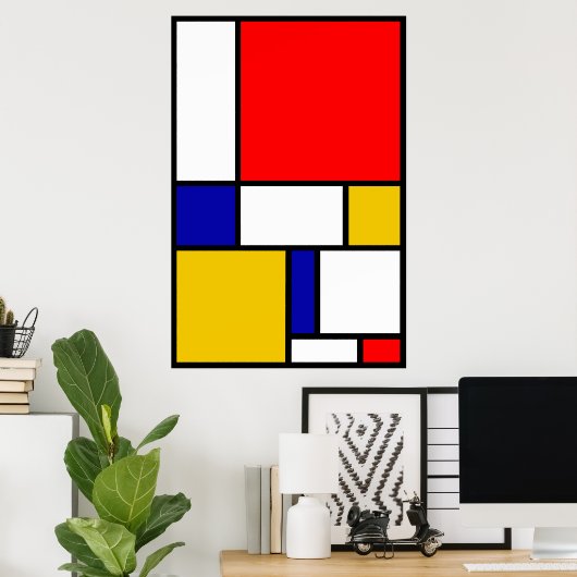 Mondriaan 2 poster (Thuiskantoor)