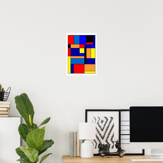 Mondriaan #2 poster (Thuiskantoor)