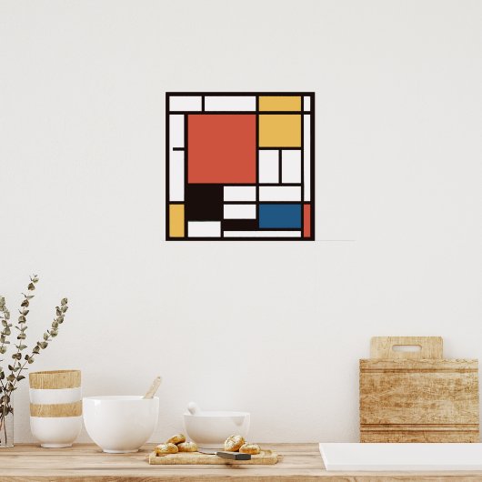 Mondriaan 2 poster (Keuken)