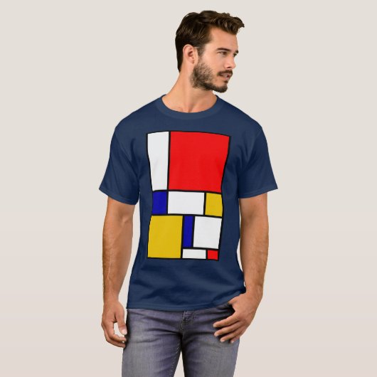 Mondriaan 2 t-shirt (Voorkant volledig)