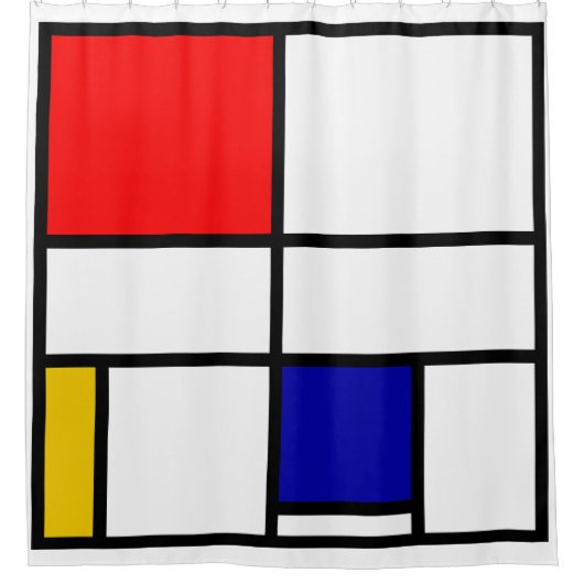 Mondriaan 3 douchegordijn (Voorkant)