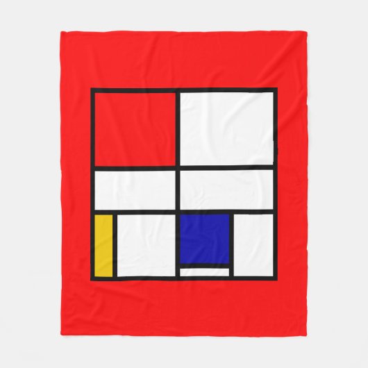 Mondriaan 3 fleece deken (Voorkant)