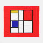 Mondriaan 3 fleece deken (Voorkant (Horizontaal))