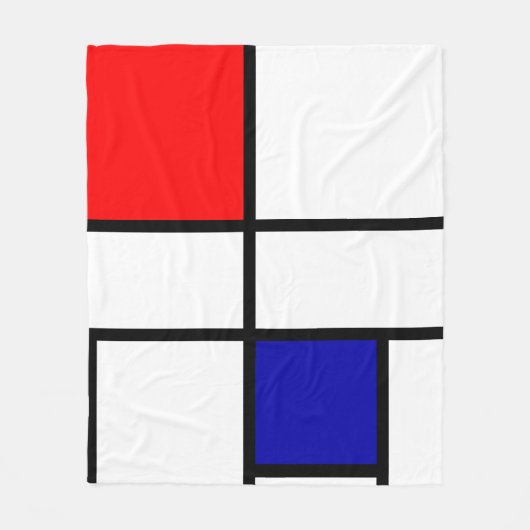 Mondriaan 3 fleece deken (Voorkant)