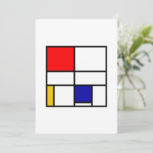 Mondriaan 3 kaart (Staand voorkant)