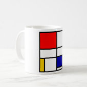 Mondriaan 3 koffiemok (Voorkant links)