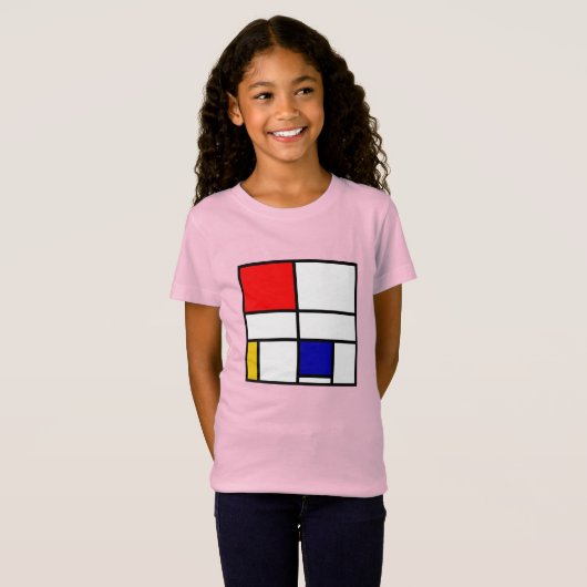 Mondriaan 3 t-shirt (Voorkant volledig)