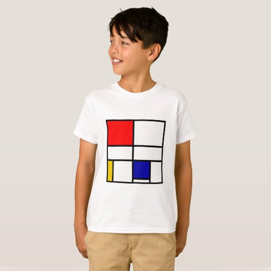 Mondriaan 3 t-shirt (Voorkant volledig)