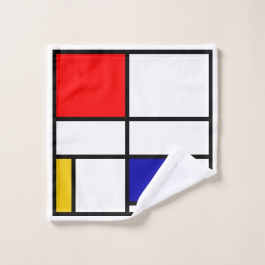 Mondriaan 3 washandje (Wasdoekje)