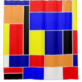 Mondriaan #48 douchegordijn (Voorkant)