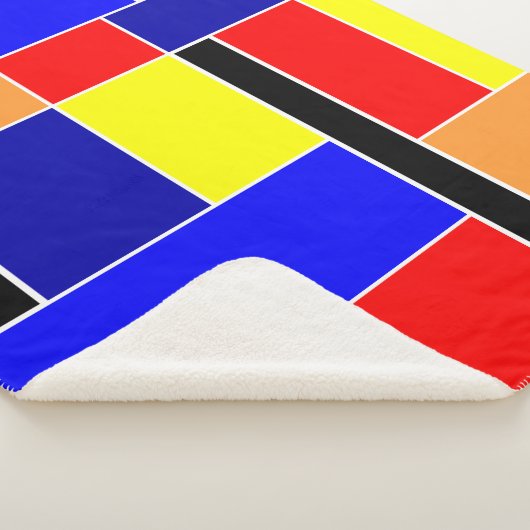 Mondriaan #48 sherpa deken (3/4)