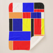 Mondriaan #48 sherpa deken (Voorkant)